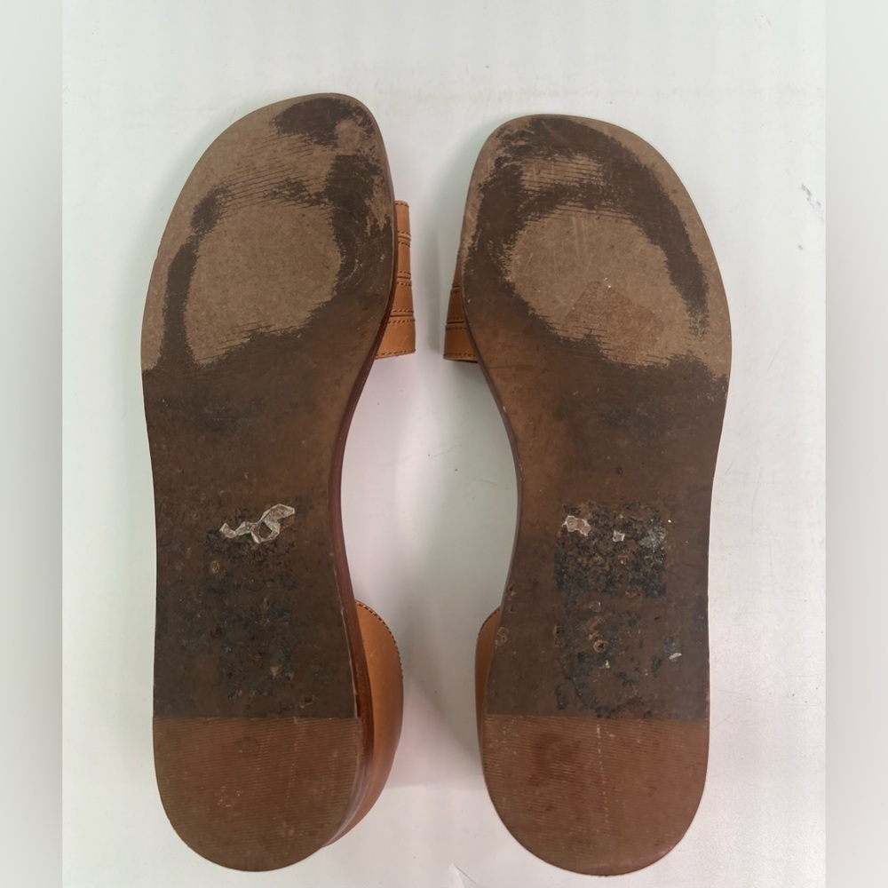 Madewell The Nelda d'Orsay Flat in desert camel tan nude leather sandal 6 six - Picture 11 of 11